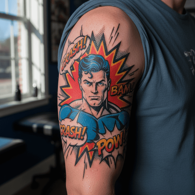 Tatuaje Comic ejemplo 3 Madrid