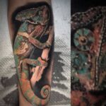 Foto de un tatuaje de colores con estilo realista hecho por un tatuador de kaifa´s tattoo studio en Madrid