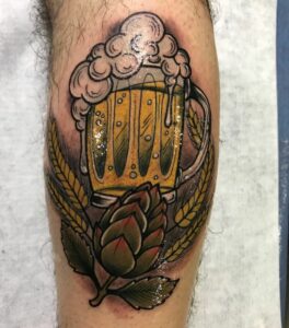 Tatuaje realizado por el artista tatuador Andrés Sepúlveda para Kaifa´s Tattoo Studio Madrid (Moncloa Chamberí), con materiales veganos y cruelty free. Diseño lleno de color, estilo Neotradi