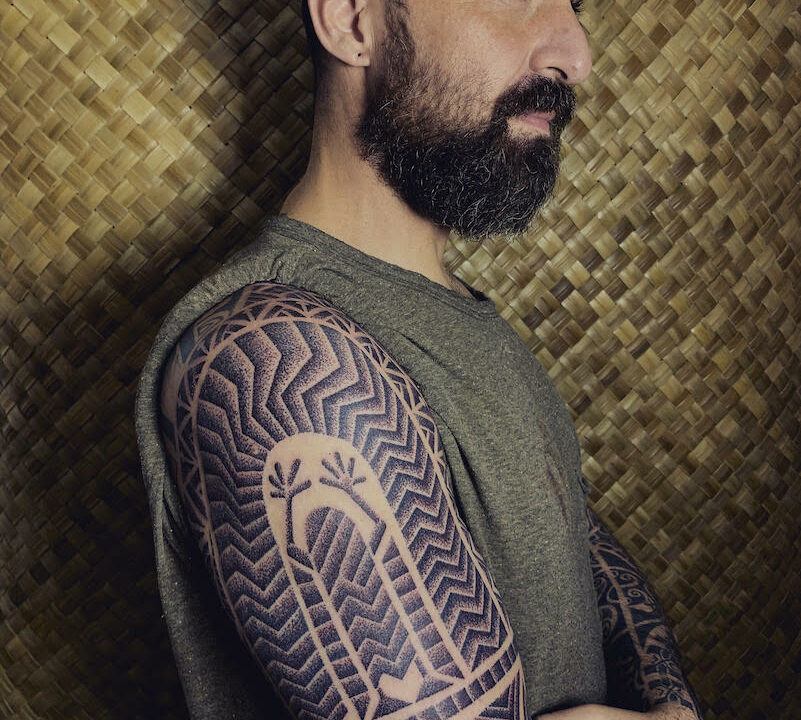 Foto del tatuaje hecho por el artista tatuador Totemikoh en Kaifa´s Tattoo Studio Madrid (Moncloa Chamberí) , estilo iberia con materiales veganos y cruelty free