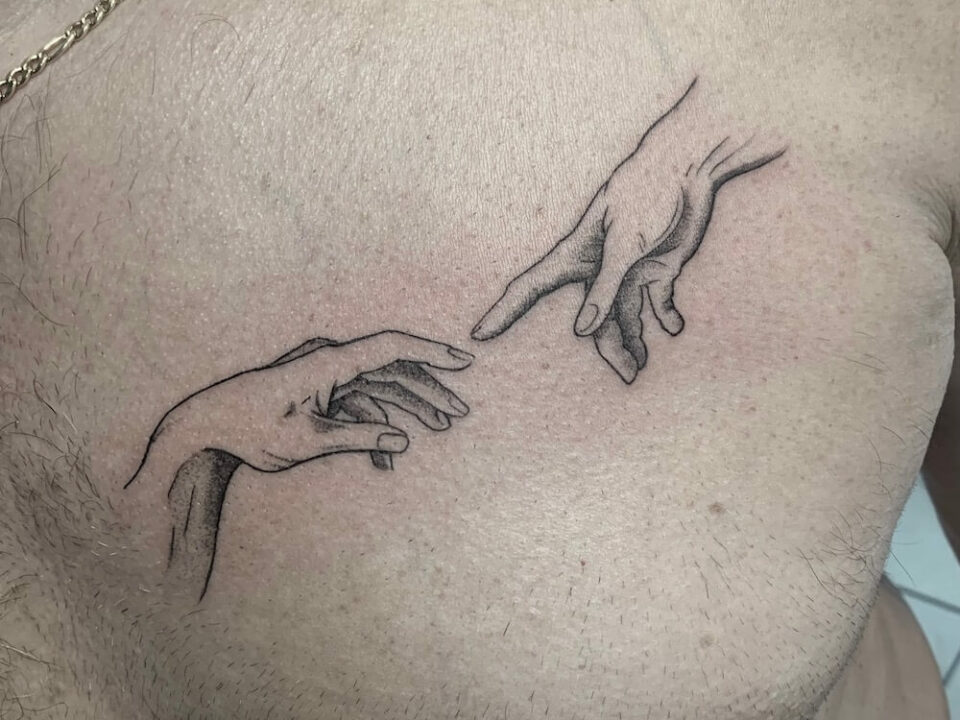 Foto de un tatuaje de línea fina realizado en Madrid en Kaifa´s Tattoo Studio zona Moncloa Chamberí